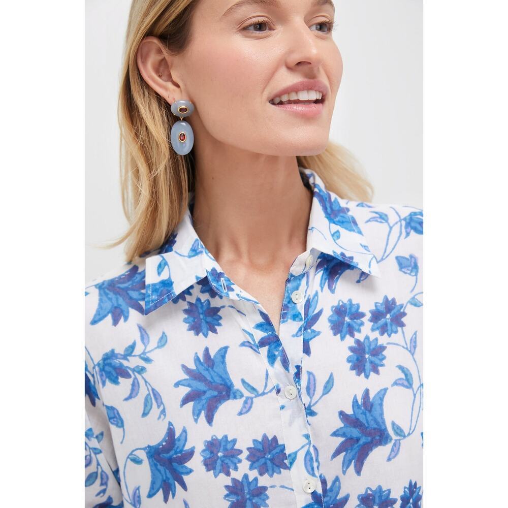 OLIPHANT Marion Blue Long Sleeve Shirt Mini Dress Size S NWT - Picture 5 of 8